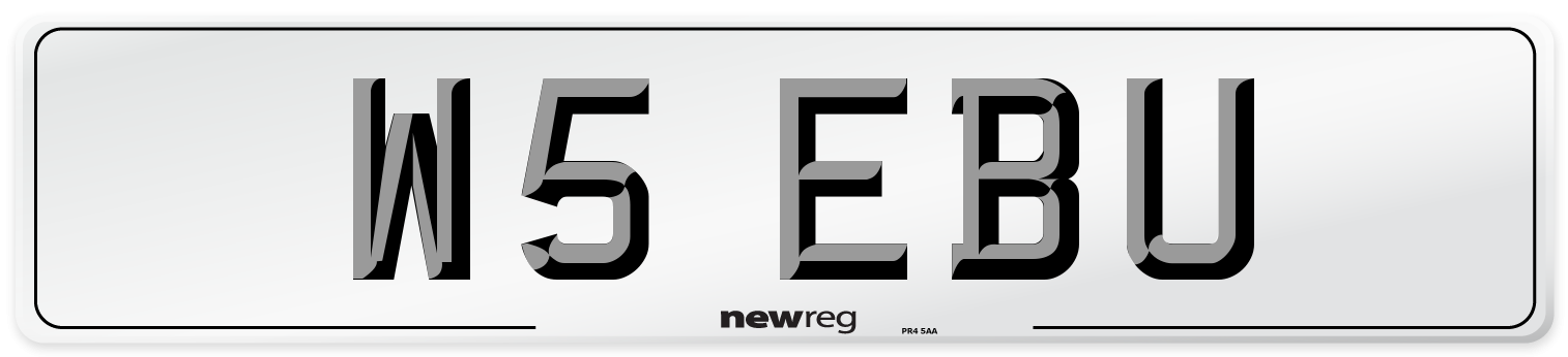 W5 EBU Number Plate from New Reg